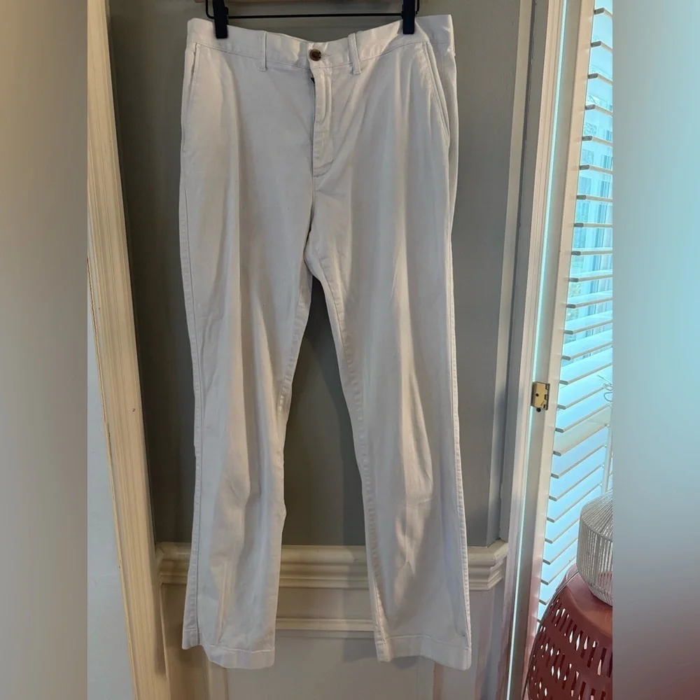 J. Crew White Chinos Straight Leg